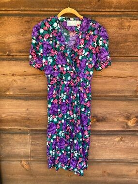 Floral 90s Midi Dress